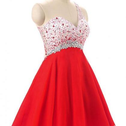 Sparkly Red Homecoming Dresses,short Prom..