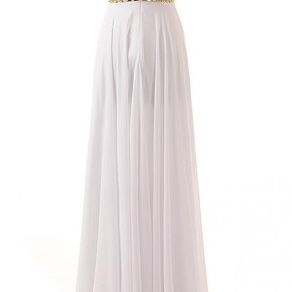 Long Beaded White Prom Dresses Featuring..