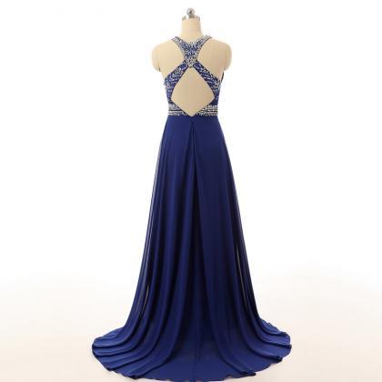 2017 Royal Blue Prom Dresses Featuring Scoop..