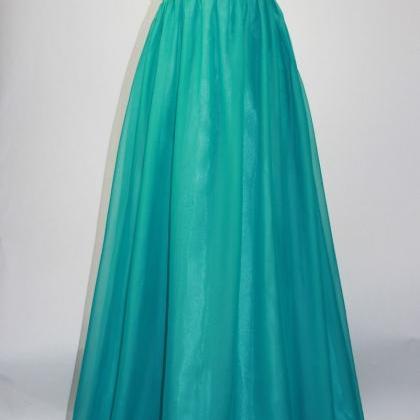 Teal Prom Dresses Long Elegant Strapless Beaded..