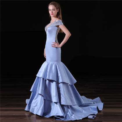 Charming Long Mermaid Prom Dresses Featuring..