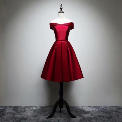 Burgundy Short Evening Gowns Homecoming Off The..
