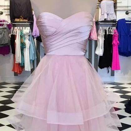 Light Pink Prom Dress Sweetheart Homecoming..