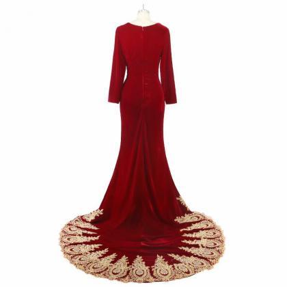 Long Formal Evening Gowns Red Prom Dresses 2019 O..