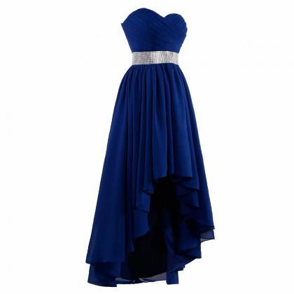 Formal Dress Sweet Blue Prom Dresses 2019 High Low..