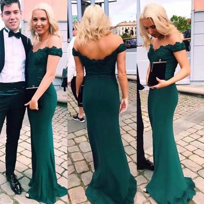 New Long Green Bridesmaid Dresses,Mermaid Bridesmaid Dresses With Lace Bodice, Wedding Party Dresses, Wedding Guest Dress, Prom Dresses