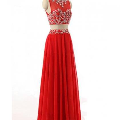red formal two piece