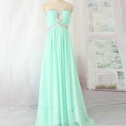Mint Green Prom Dresses With Keyhole,long..
