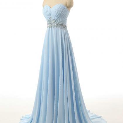 Charming Sweetheart Light Blue Bridesmaid Dresses,..
