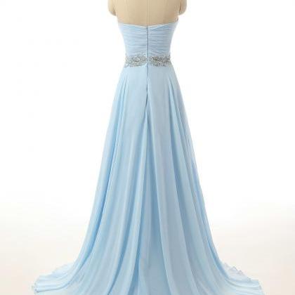 Charming Sweetheart Light Blue Bridesmaid Dresses,..