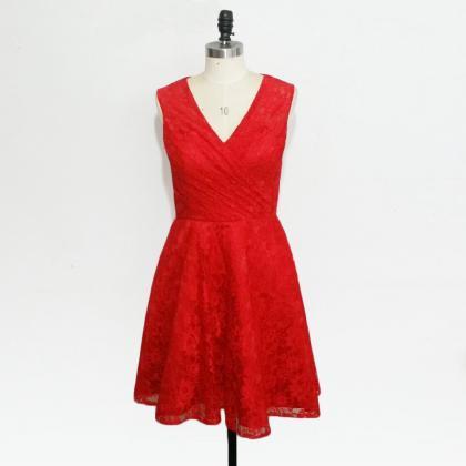 Charming Short Red Bridesmaid Dresses, Beautiful..