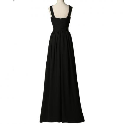 Fashion Black Bridesmaid Dresses,elegant Long Lace..