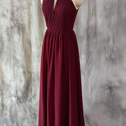 Sexy Burgundy Prom Dresses Featuring Scoop..