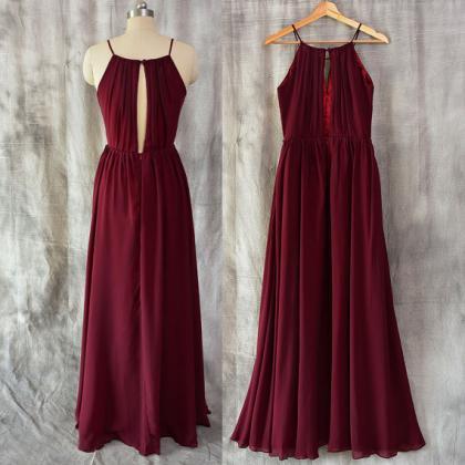 Sexy Burgundy Prom Dresses Featuring Scoop..