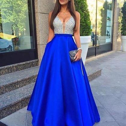 Sexy Royal Blue Prom Dresses Featur..