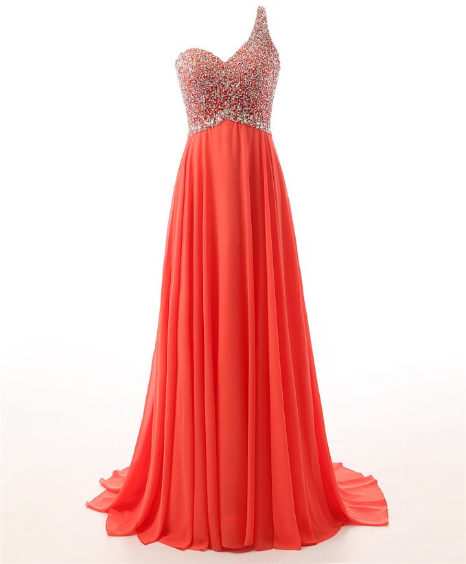 Coral prom dresses on sale 2018