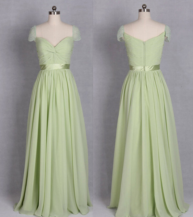 light green evening dress