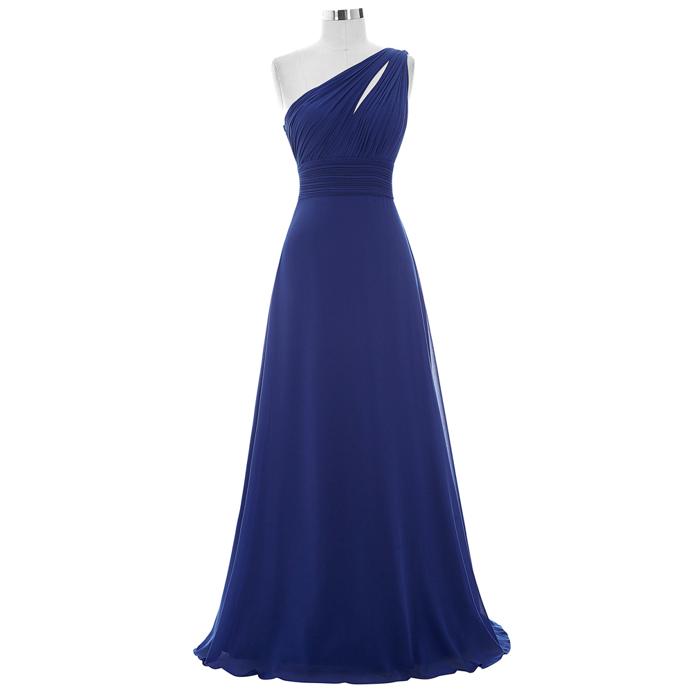 Marvelous Royal Blue Evening Dresses With One Shoulder Long Elegant Prom Party Dress Formal Gowns