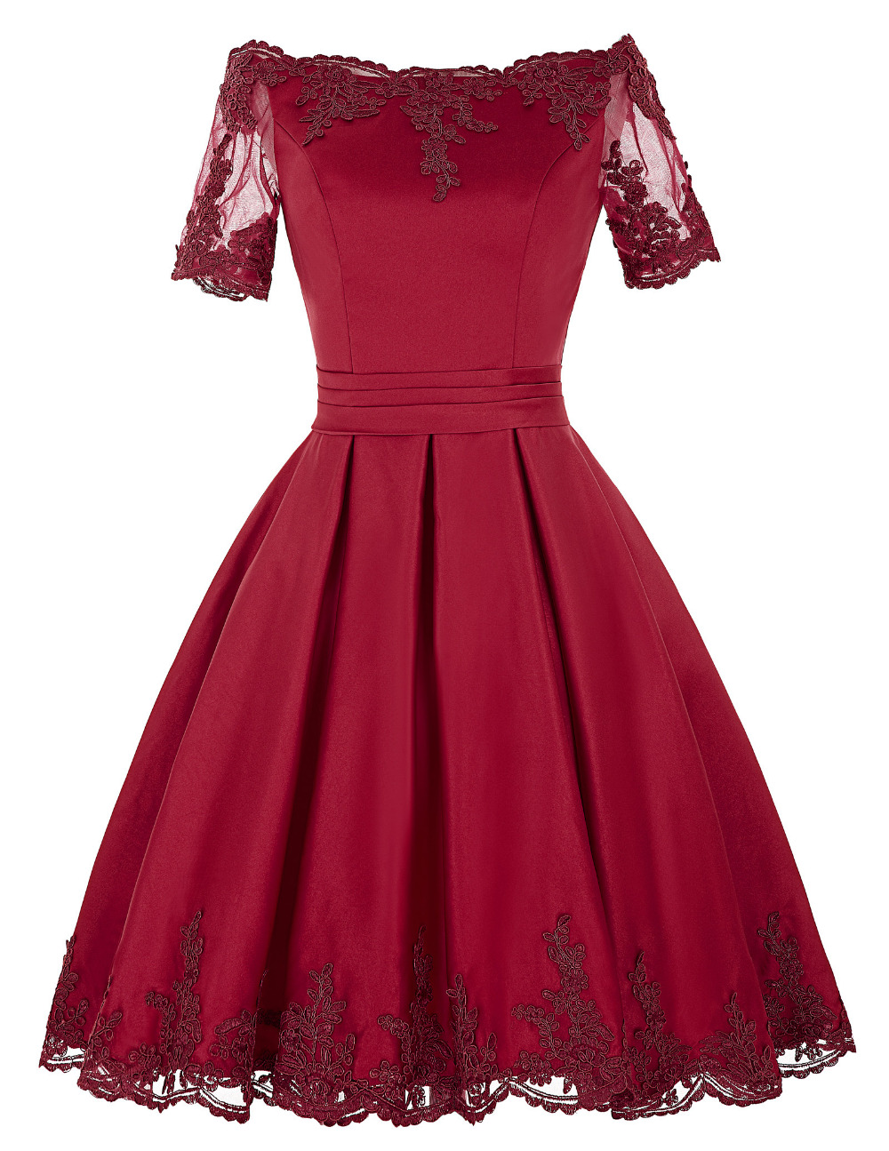 Burgundy Short Bridesmaid Dresses With Short Sleeve, Mint Prom  Dresses,short Elegant Party Dresses, Formal Gowns