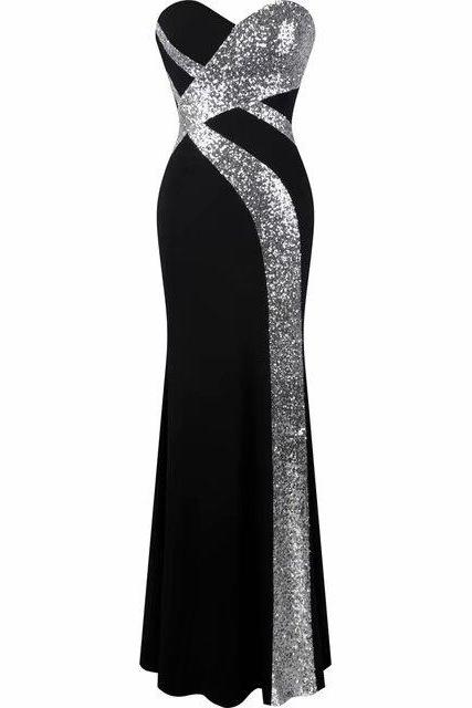 Sexy Black Prom Dresses Backless Prom Dress Real Photo Sweetheart Mermaid Prom Dresses Long Formal Dresses