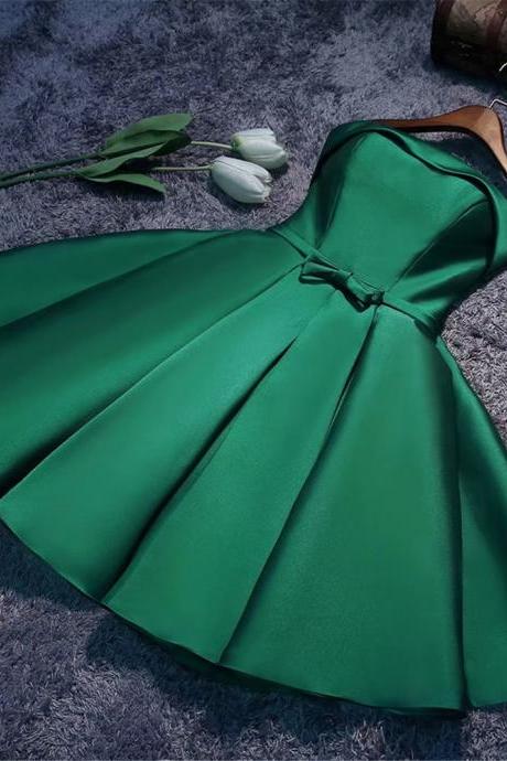 Arrival Short Prom Dresses 2018 Strapless Vintage Green Dress For Homecoming Party Mini Gowns