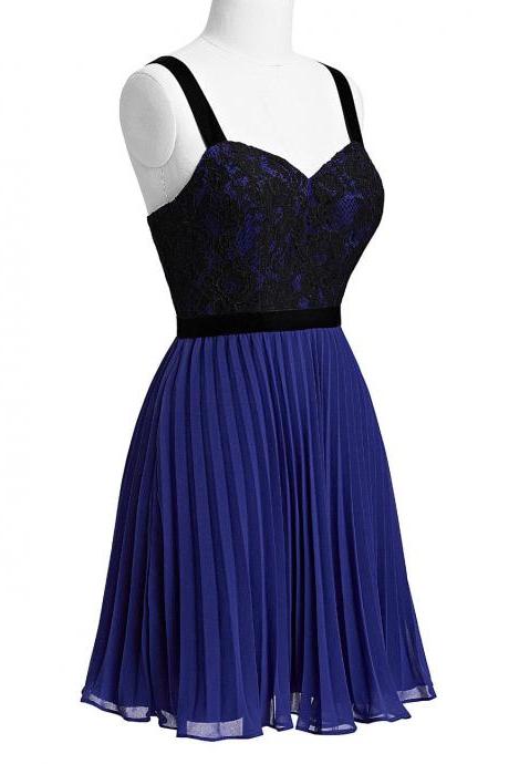Royal Blue Spaghetti Straps Short Bridesmaid Dresses, Mint Prom Dresses, Elegant Party dresses, New Arrival Formal Gowns