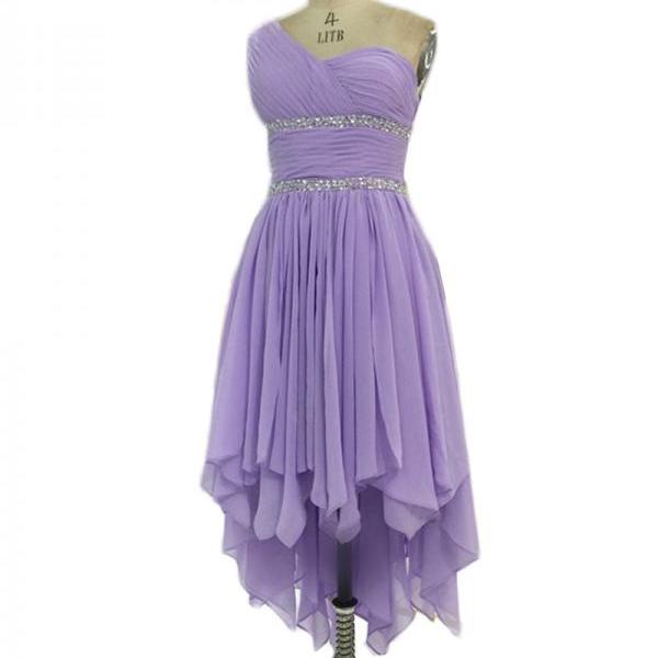 light purple high low dress Ombre Strapless High-Low Prom Dress by La Femme