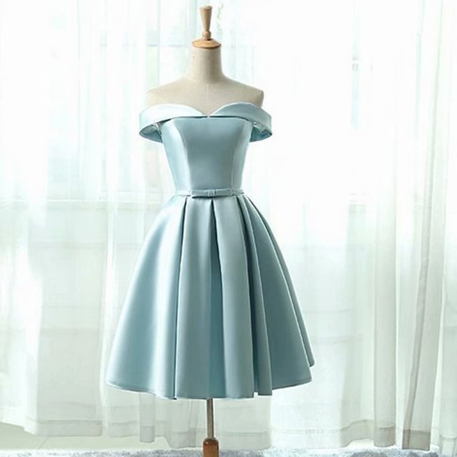 Fashion Short Prom Dresses 2018 Strapless Vintage Light Blue Dress For ...