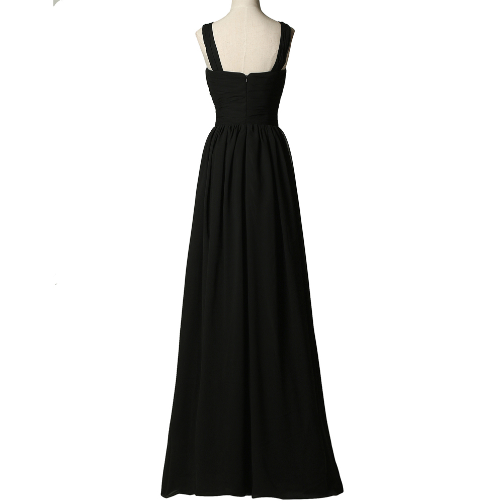 Fashion Black Bridesmaid Dresses,elegant Long Lace Applique Prom