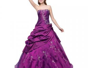 Elegant Long Purple Organza Prom Gown Featuring Embroidered and Beaded Embellished Sweetheart Bodice, Ball Gown, Formal Dresses